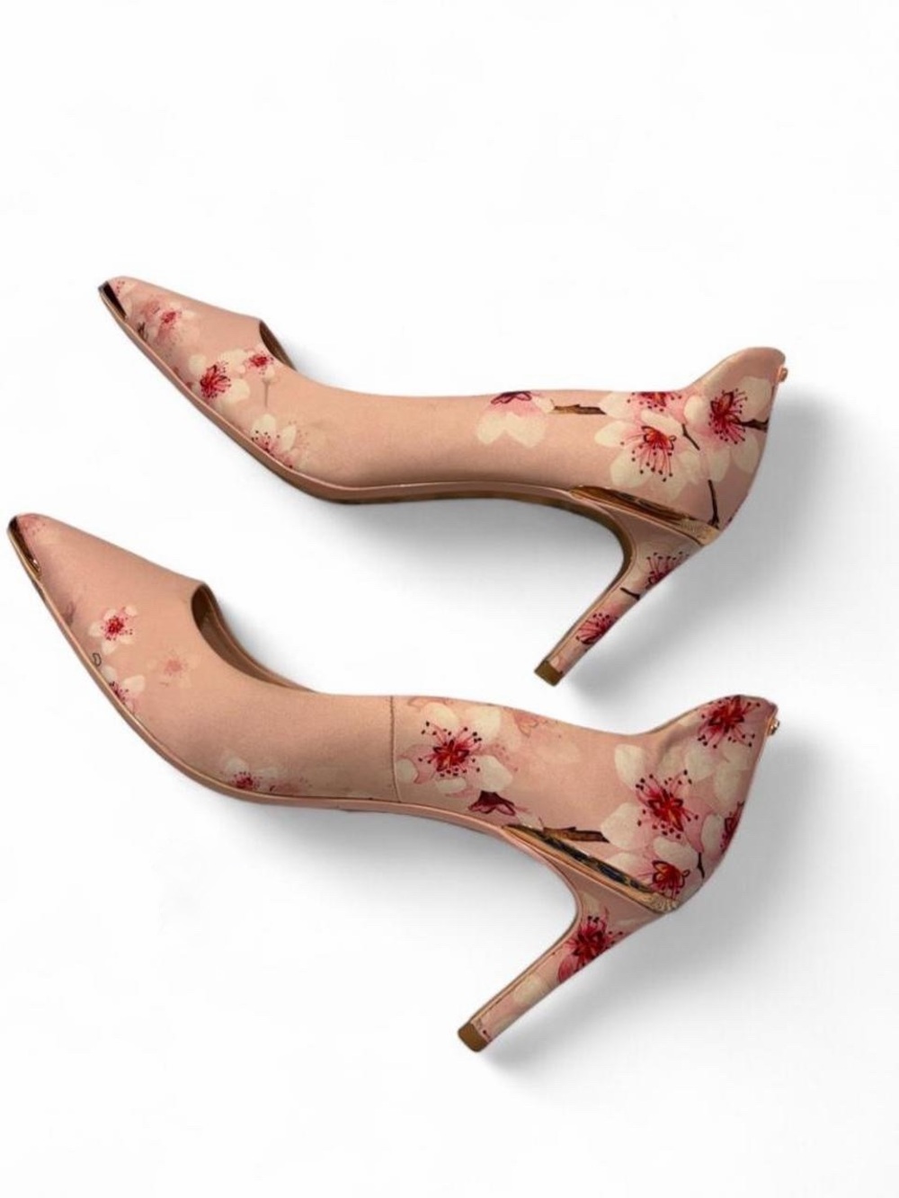 Ted Baker London Pink Cherry Blossom Floral Pointed-Toe Stiletto Pumps